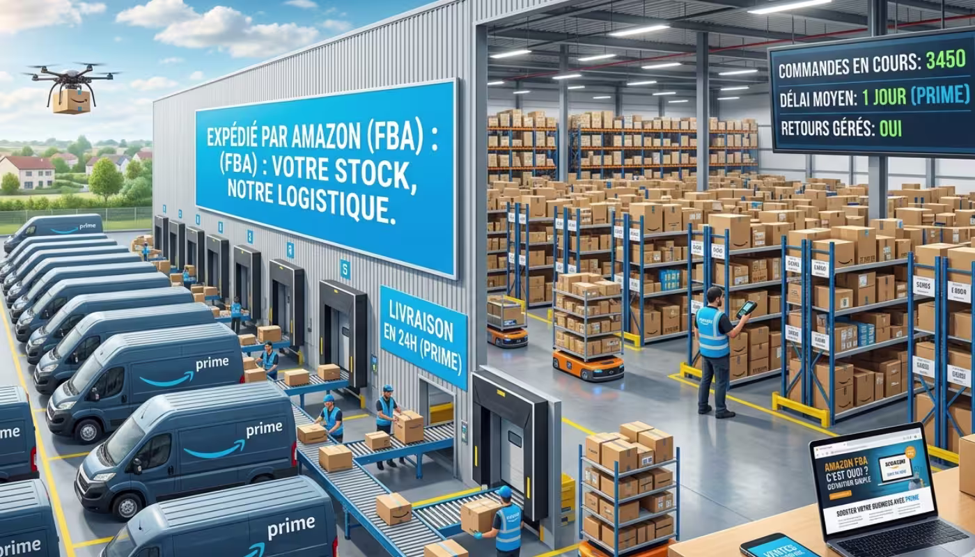 Amazon FBA c'est quoi — définition et fonctionnement du modèle Fulfillment by Amazon